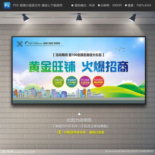 旺铺招商展板图片
